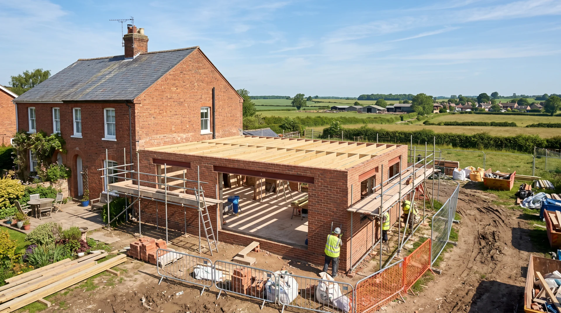 Rear home extension built by PML Construction, Huntingdon