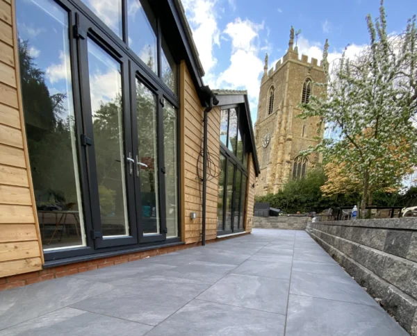 PML Construction team carrying out building work in Huntingdon