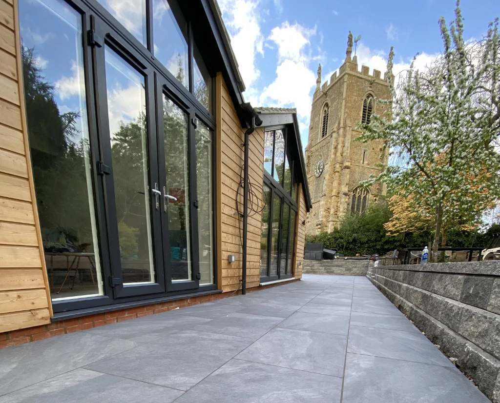 PML Construction team carrying out building work in Huntingdon